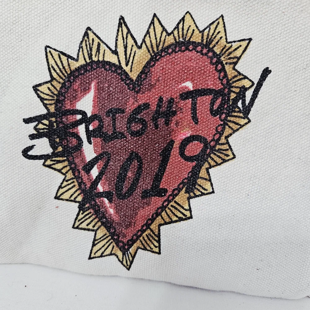 Brighton Love of Art Canvas Zipper Pouch 2019 Birds Heart Cosmetic Bag